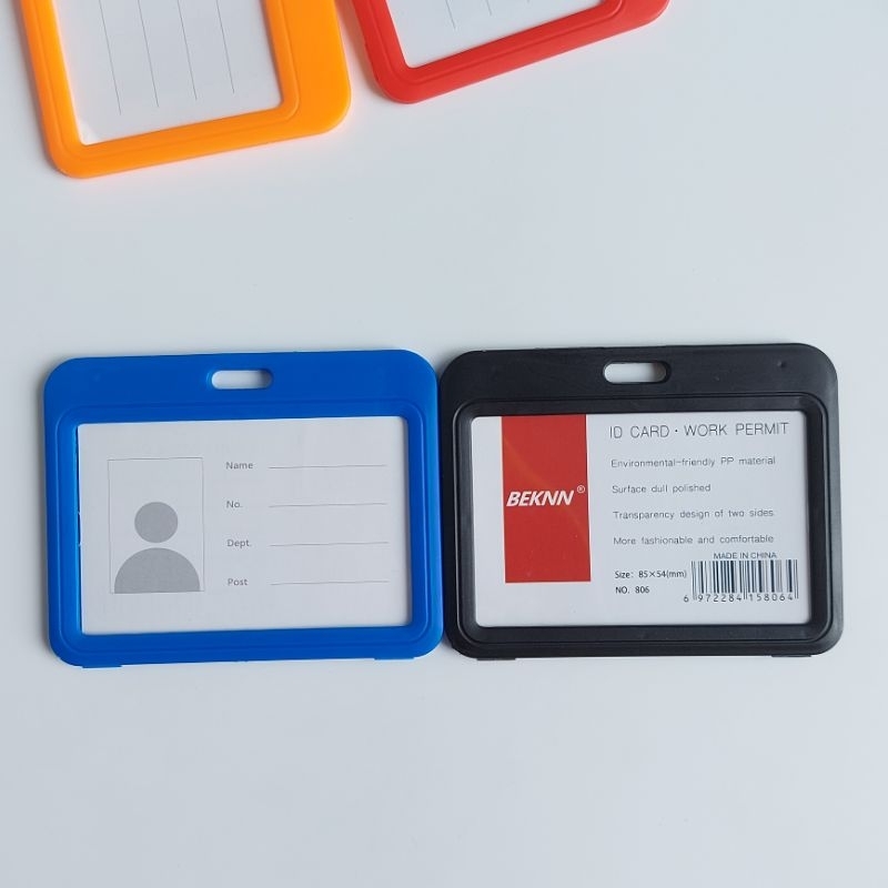 Thẻ đeo bảng tên nhân viên 2 mặt trong suốt, bao đựng thẻ học sinh nhiều màu kích thước 8 x 10 cm