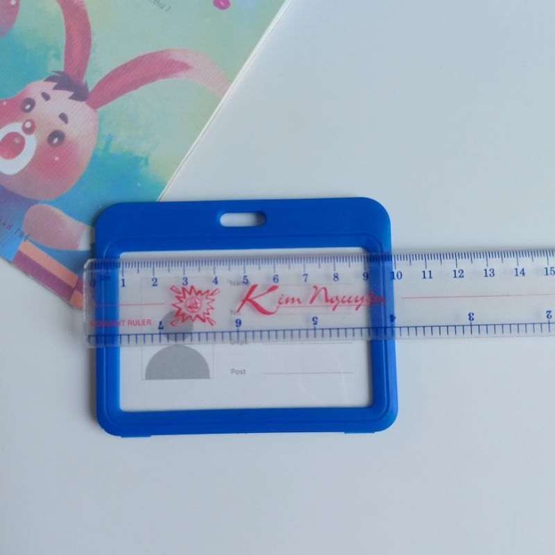 Thẻ đeo bảng tên nhân viên 2 mặt trong suốt, bao đựng thẻ học sinh nhiều màu kích thước 8 x 10 cm