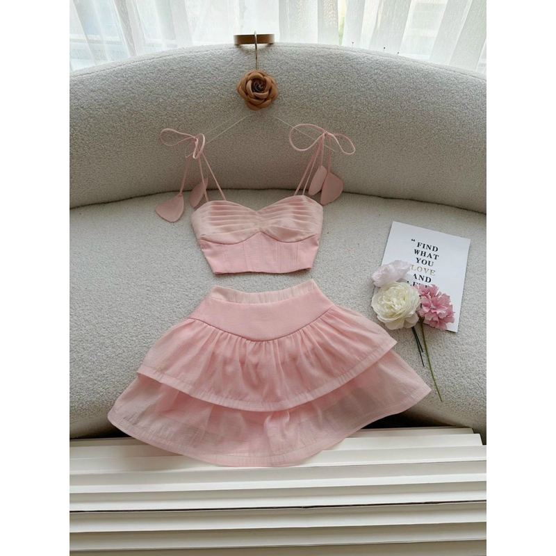 Đầm xoè ngắn mini trên gối dễ thương TRIPBLE T DRESS - Free size - MS64V