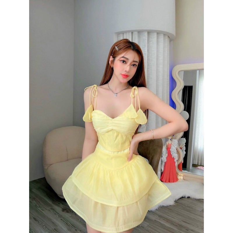 Đầm xoè ngắn mini trên gối dễ thương TRIPBLE T DRESS - Free size - MS64V