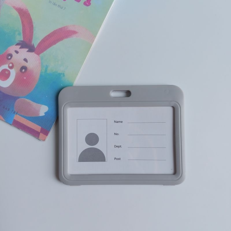 Thẻ đeo bảng tên nhân viên 2 mặt trong suốt, bao đựng thẻ học sinh nhiều màu kích thước 8 x 10 cm