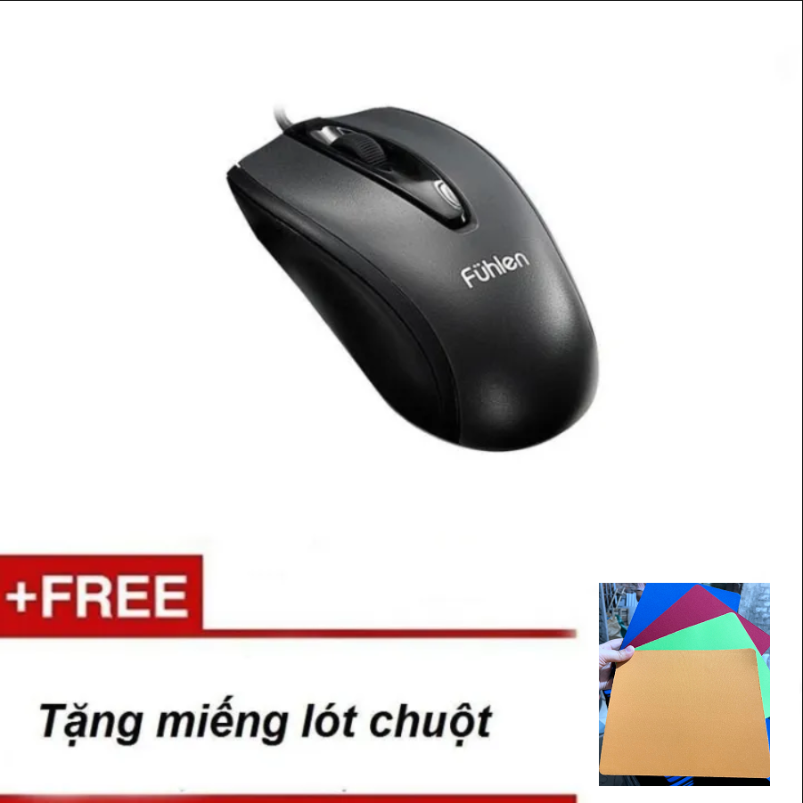 Chuột máy tính Fuhlen L102 KM miếng lót chuột độ bám cực tốt