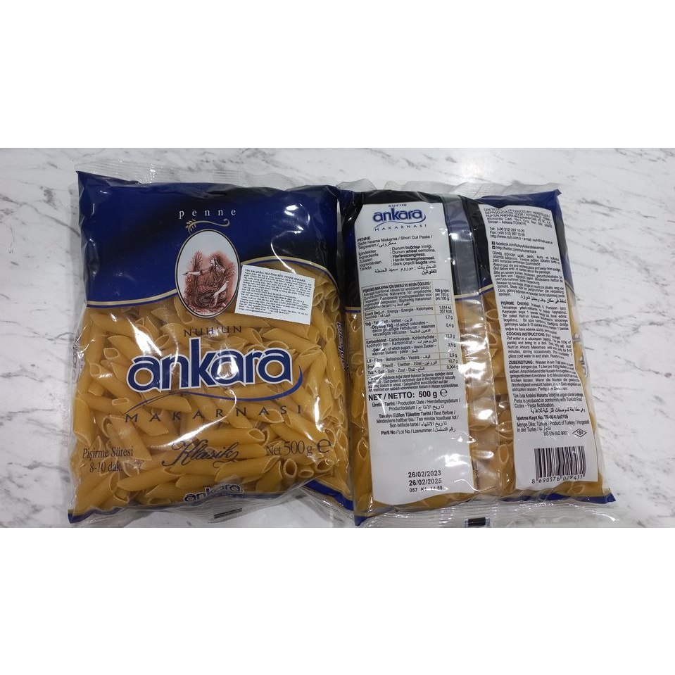 Nui Ống Xéo Penne Ankara-500gr