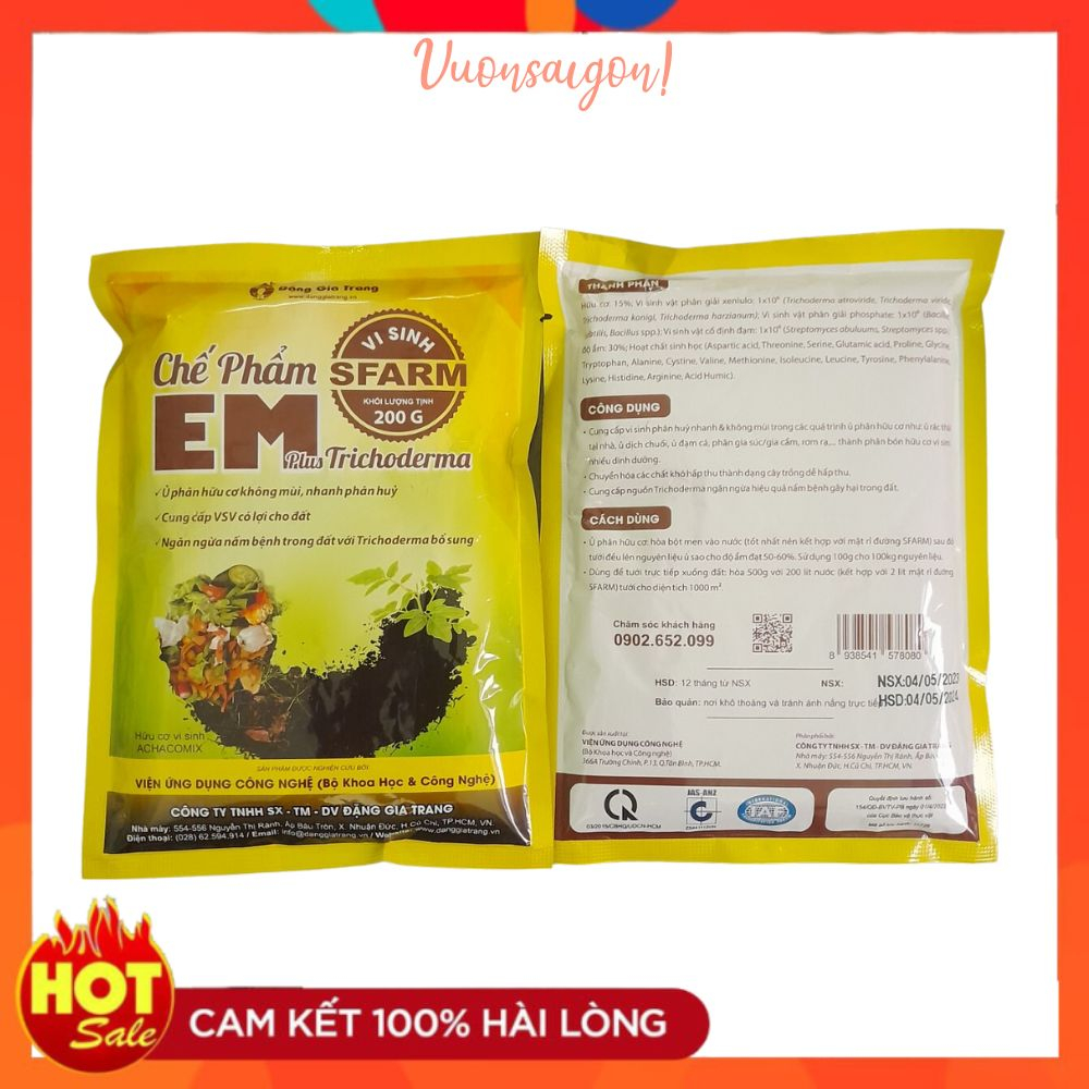 Chế Phẩm Vi Sinh Dùng Ủ Phân Hữu Cơ Đạm Cá EM Plus - Trichodemar Sfarm