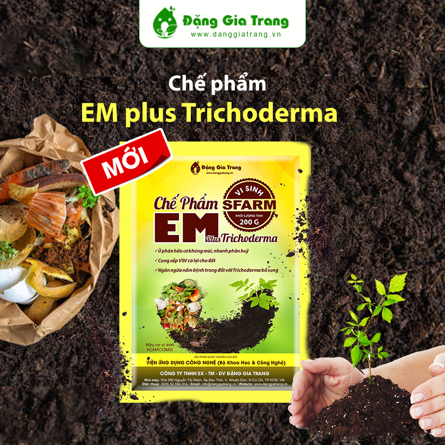 Chế Phẩm Vi Sinh Dùng Ủ Phân Hữu Cơ Đạm Cá EM Plus - Trichodemar Sfarm