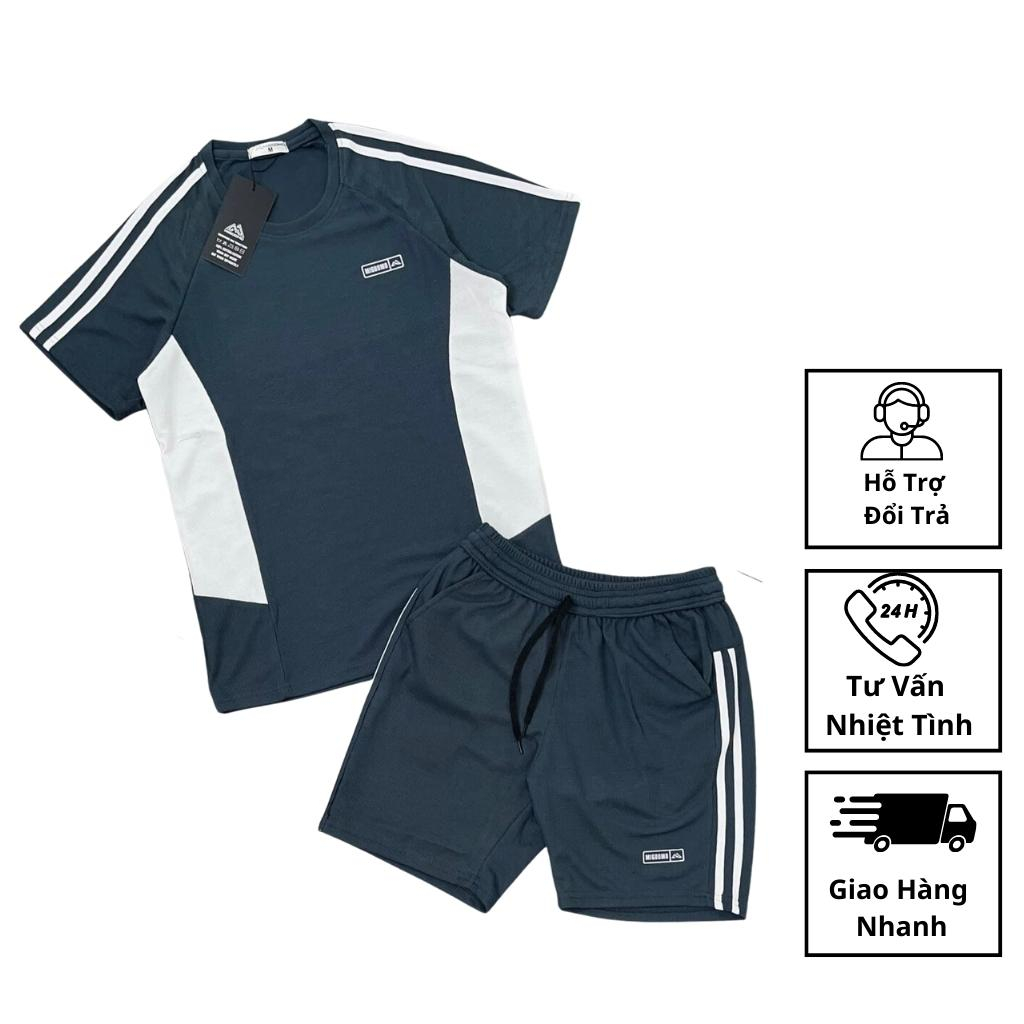 Bộ thể thao nam ALL FOR MEN bộ quần áo thun mùa hè nam chất vải coton co giãn 4 chiều thấm hút mồ hôi tốt