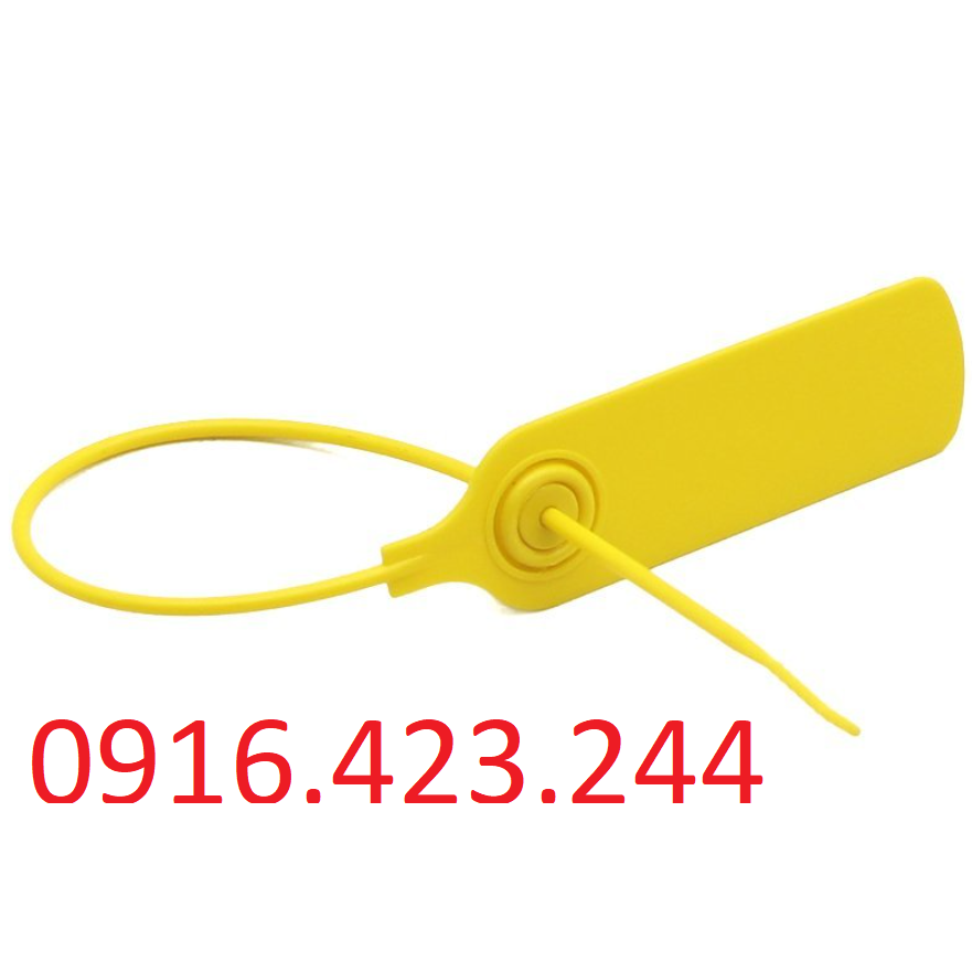 In logo theo yêu cầu.100 chiếc Seal nhựa niêm phong dạng tròn 30cm khóa kim loại in seri liên tục