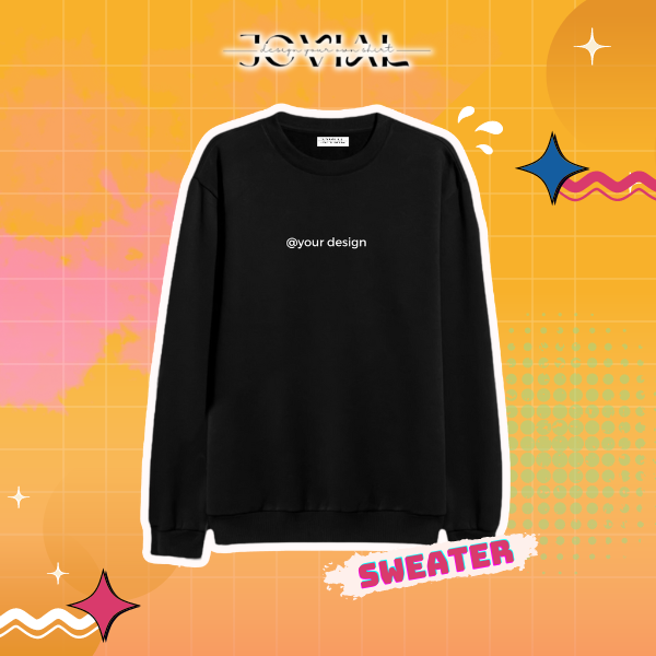 Áo Sweater Cotton CAO CẤP Form Rộng Unisex In Hình 2 Mặt Theo Yêu Cầu Các Vị Trí Trên Áo - JOVIAL