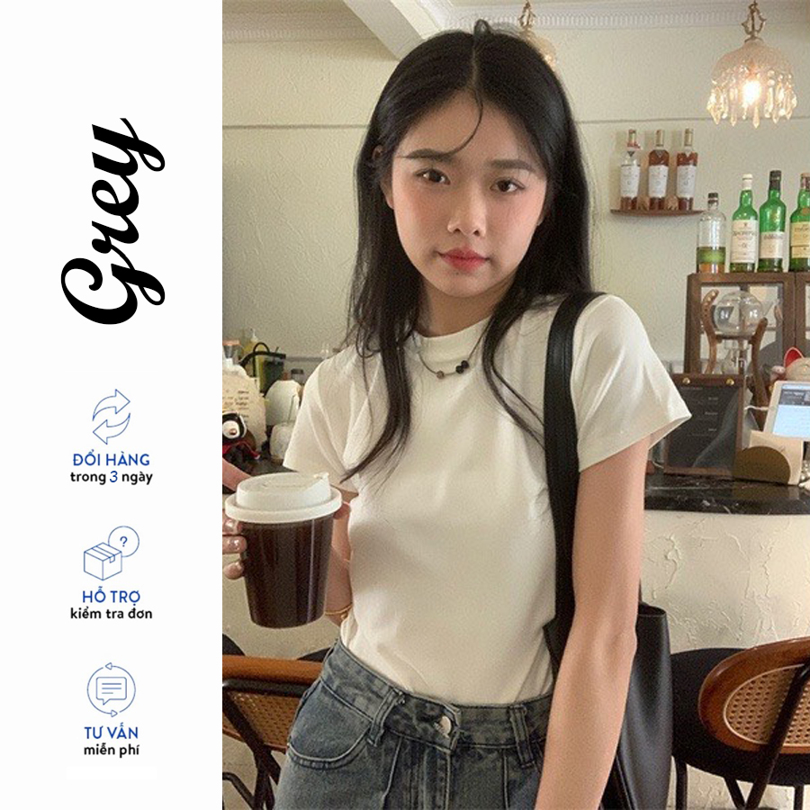 Áo phông babytee áo crotop trơn chất cotton dày dặn