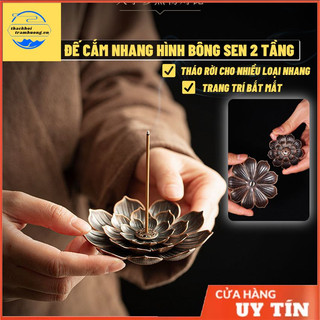 Đế cắm nhang hình bông sen có 3 tầng  dùng cắm nhang vòng nhang cây~ Phụ Kiện cắm nhang
