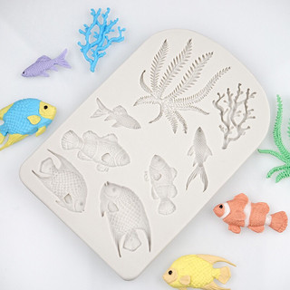 Khuôn silicon 4D hình con cá 🐠 dùng làm topping nến