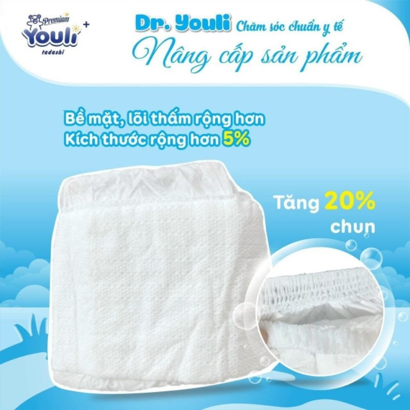 Bỉm Dr.Youli bỉm y tế cho bé mềm mỏng nhẹ khô thoáng, an toàn cho bé