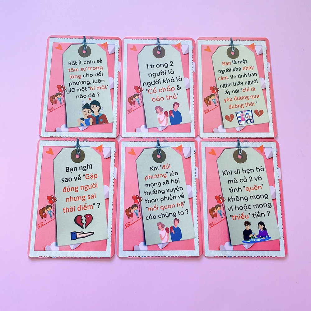 Combo 6 bộ bài sản phẩm Tình Yêu - Tình Bạn vui chơi cùng bạn bè