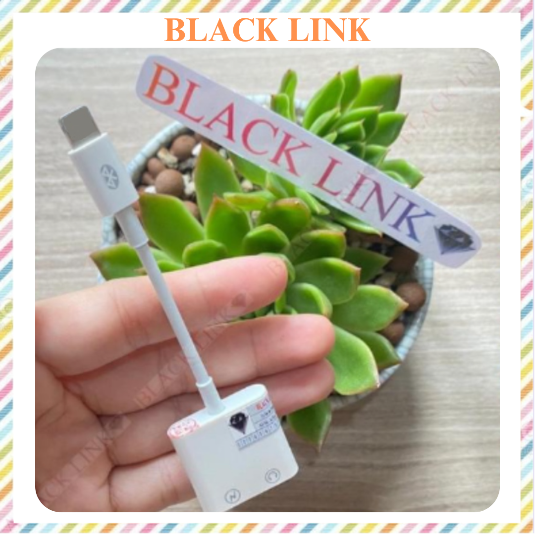 Jack Cáp Chuyển Đổi Cổng Sạc Thành Tai Nghe Jack Tròn 3.5mm Có Mic + Chân Sạc Cần Bật Blutooth Để Sử Dụng