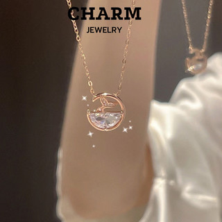 Dây chuyền cá heo vàng hồng