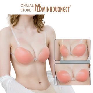 Áo dán ngực silicon loại dày cài trước tạo khe cực đẹp full hộp MS400 TẶNG DÂY ÁO TRONG [Minhduongct]