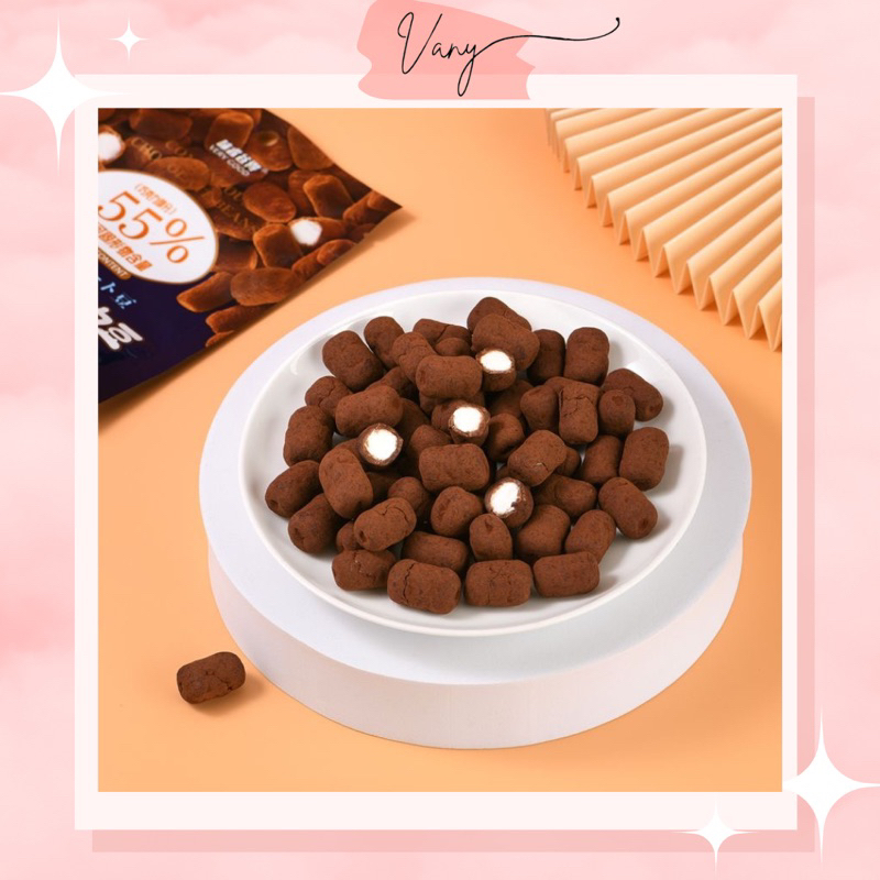 Kẹo Marshmallow Bọc Bột Socola Cacao Trà Xanh 55% 52g