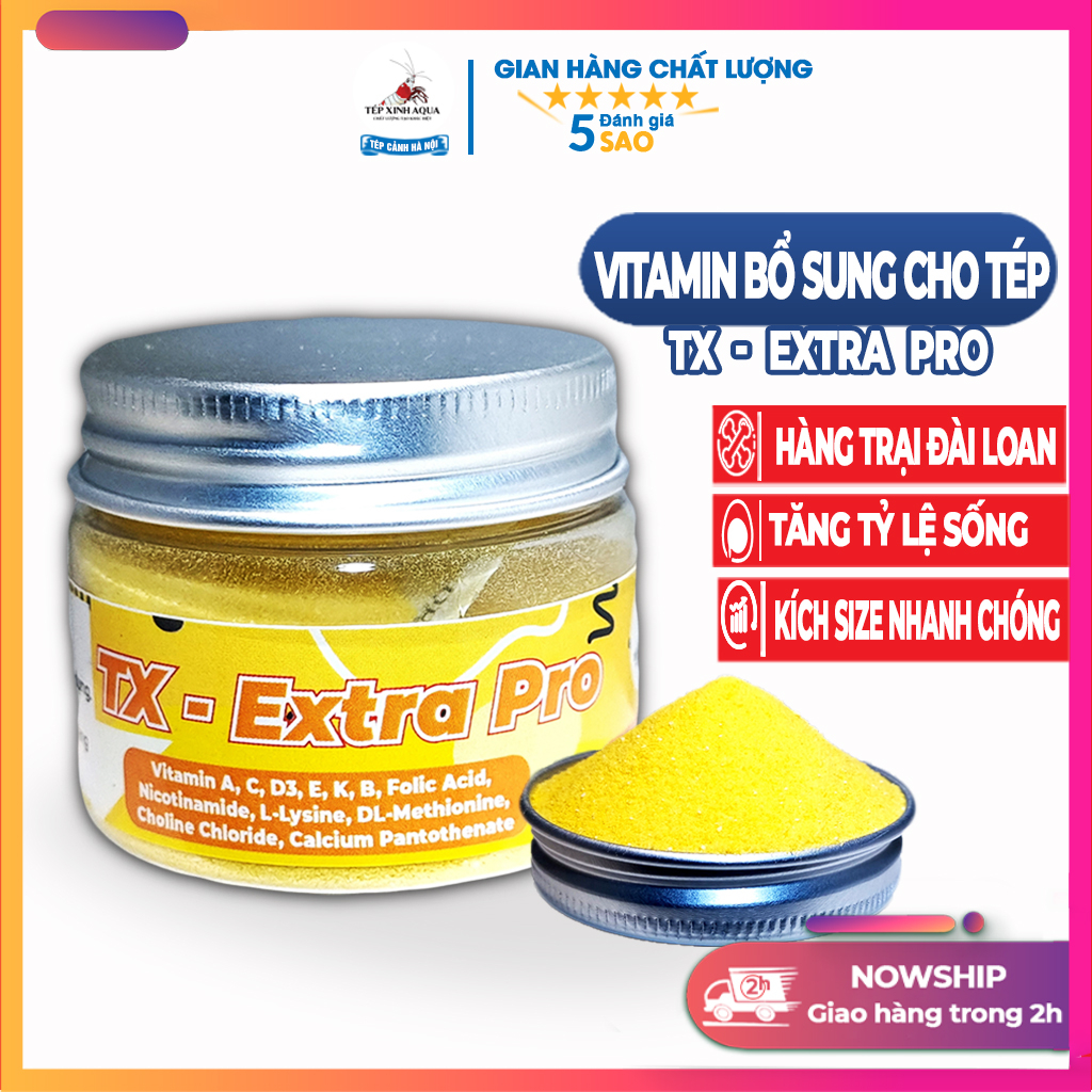 Thức ăn cho tép cảnh - Vitamin TX - Extra Pro chuyên dụng cho hồ tép kiểng - Tép xinh Aqua