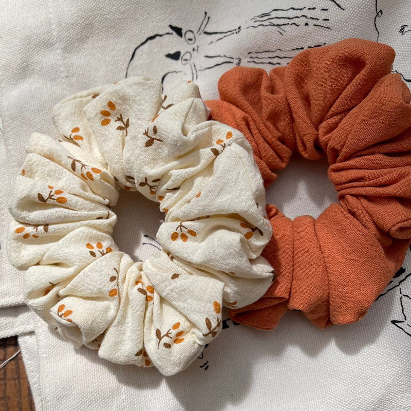 Dây buộc tóc vải Scrunchies handmade