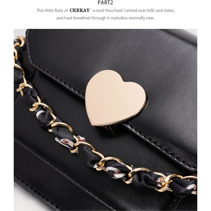 💋Có Sẵn💋 Túi xách nữ CEEKAY  da trơn, khóa trái tim dáng cứng cáp nữ tính trẻ trung cá tính đeo vai đeo chéo