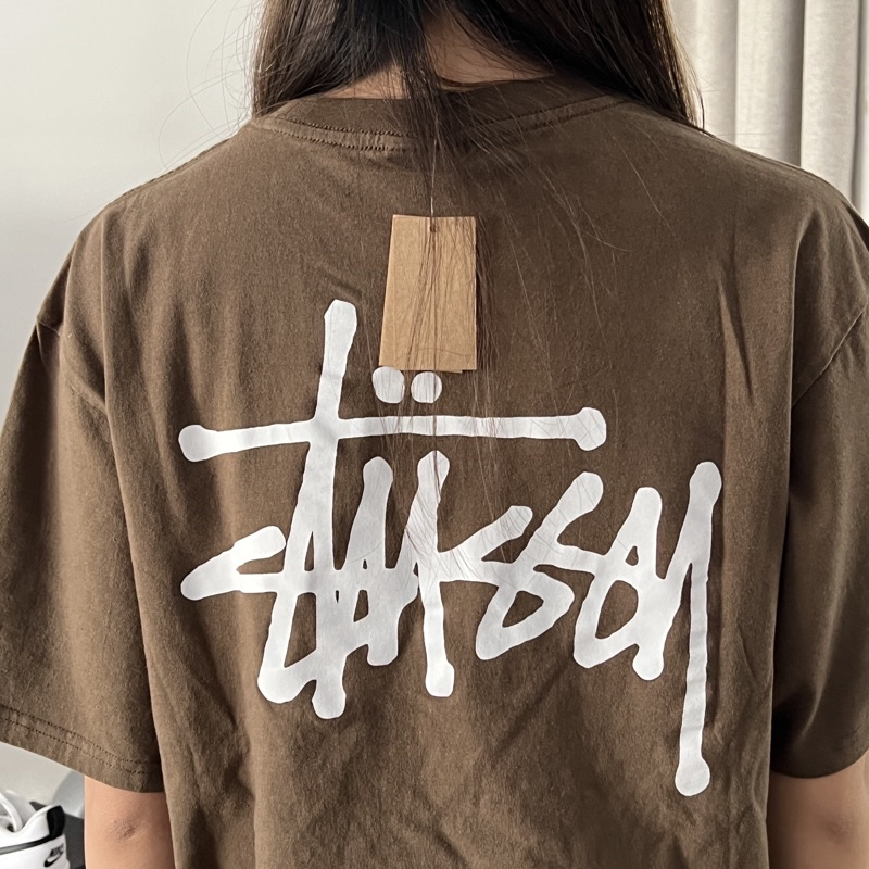 Áo thun unisex nam nữ Stu.ssy Basic Pigment Dyed Cotton 100%, Form Oversize cao cấp VNXK ảnh thật