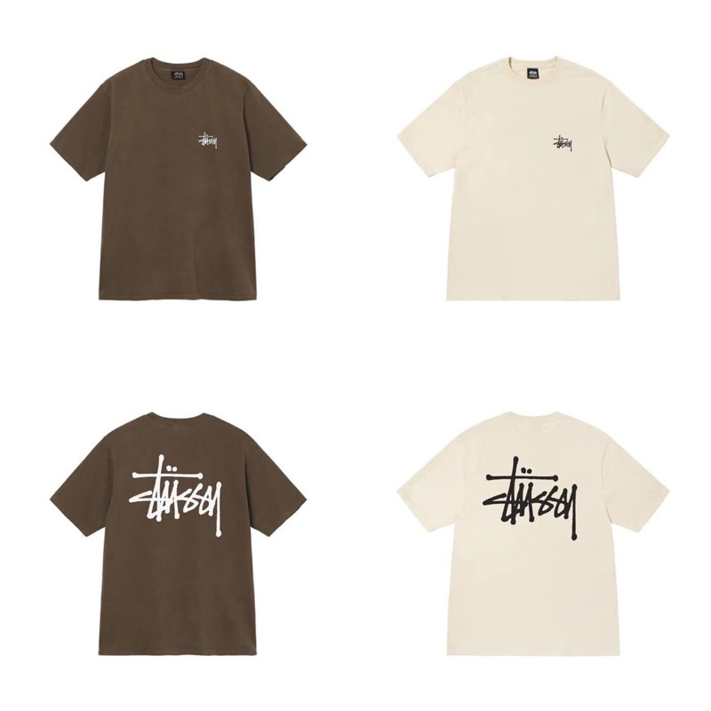 Áo thun unisex nam nữ Stu.ssy Basic Pigment Dyed Cotton 100%, Form Oversize cao cấp VNXK ảnh thật