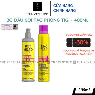 Combo dầu gội và dầu xả tạo phồng tigi bed head bigger the better - 200ml