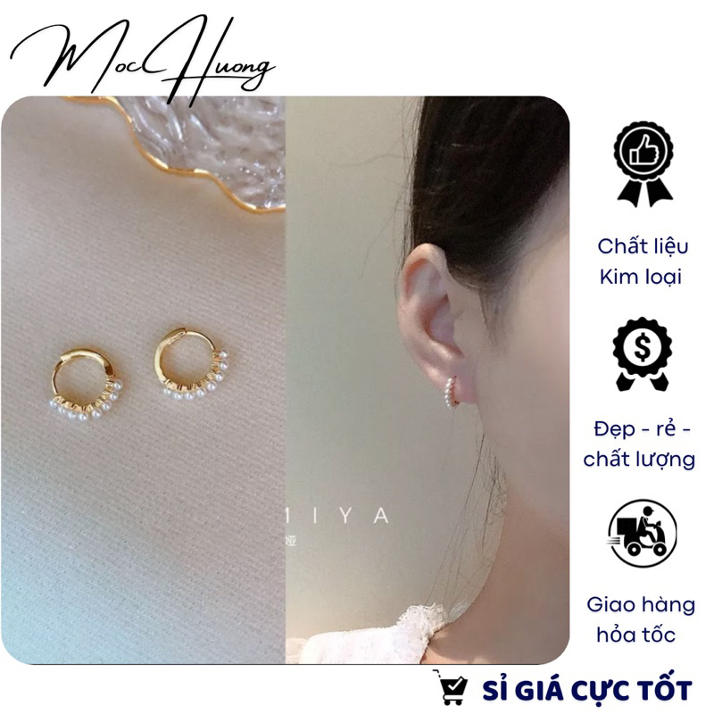 Bông tai/Hoa tai đính đá xinh đẹp, thu hút ánh nhìn - MH886