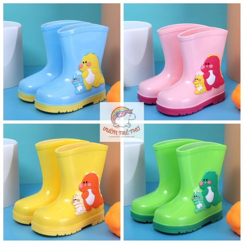 Ủng đi mưa họa tiết khủng long Chubby cho bé