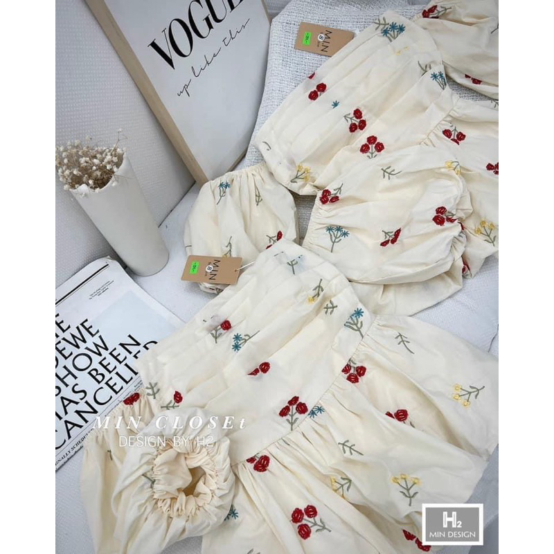 (SẴN-SG) ÁO BẸT VAI VẢI XÔ ĐŨI IN HOA NHÍ 🌸🌸
