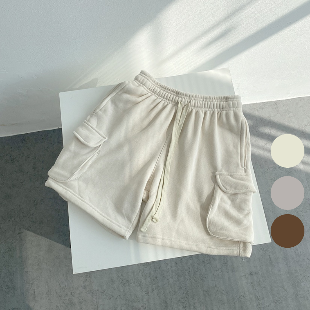 Quần đùi short nam, nữ túi hộp chất liệu nỉ chân cua cao cấp co dãn không xù 3 màu Be, Nâu, Xám, Đen Kunzi