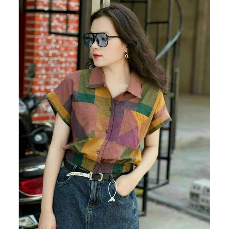 ÁO SƠ MI KẺ TO HÀNG QC