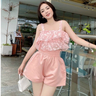 Quần short đùi cạp cao 5p tacta LƯNG THUN UN , quần đùi nữ đai co giãn có túi ( hình thật)  nữ đi chơi - Thiên Yết