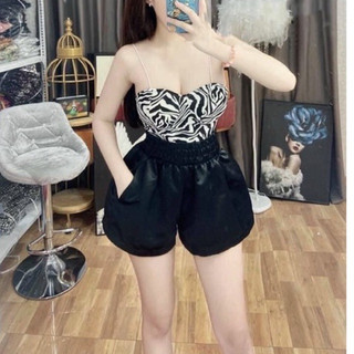 Quần short đùi cạp cao 5p tacta LƯNG THUN UN , quần đùi nữ đai co giãn có túi ( hình thật)  nữ đi chơi - Thiên Yết