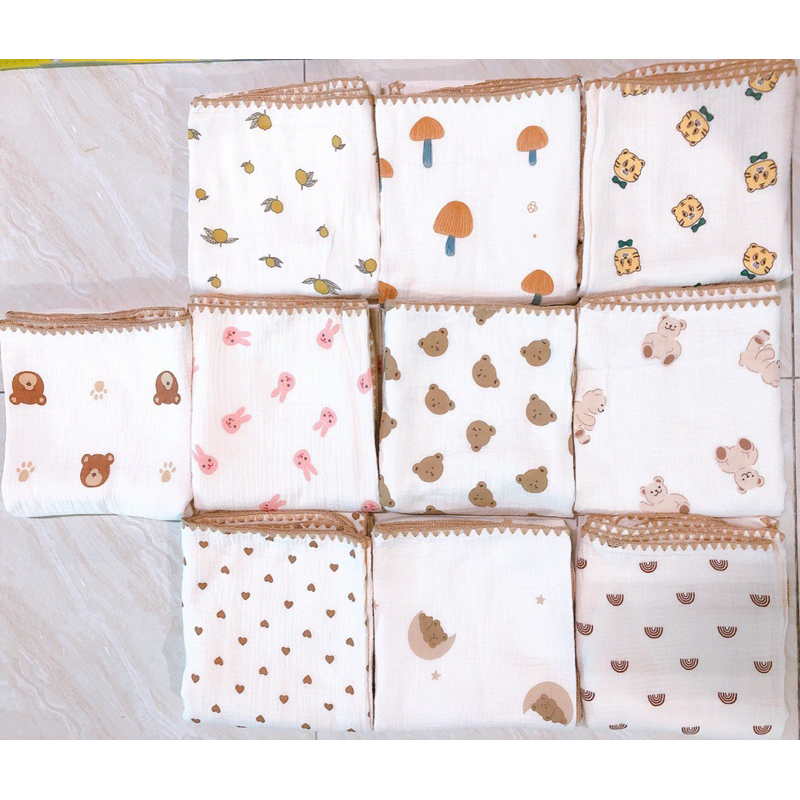 Khăn xô sữa Bunny boona chất xô muslin siêu thấm hút