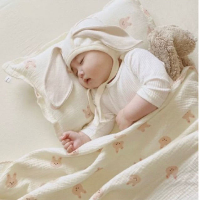 Khăn xô sữa Bunny boona chất xô muslin siêu thấm hút