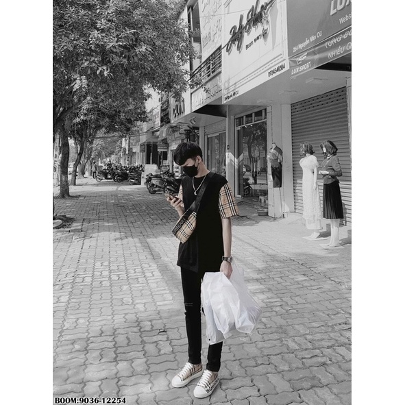 Áo Phông Tay Kẻ Vàng BBR cho Nam Nữ Unisex Form Rộng Chất Cotton co giãn