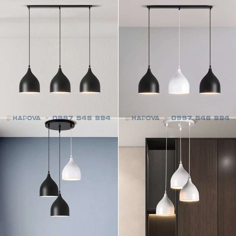 Đèn thả trần giọt nước bé HAPOVA PAZIMI 8010 cỡ 170mm