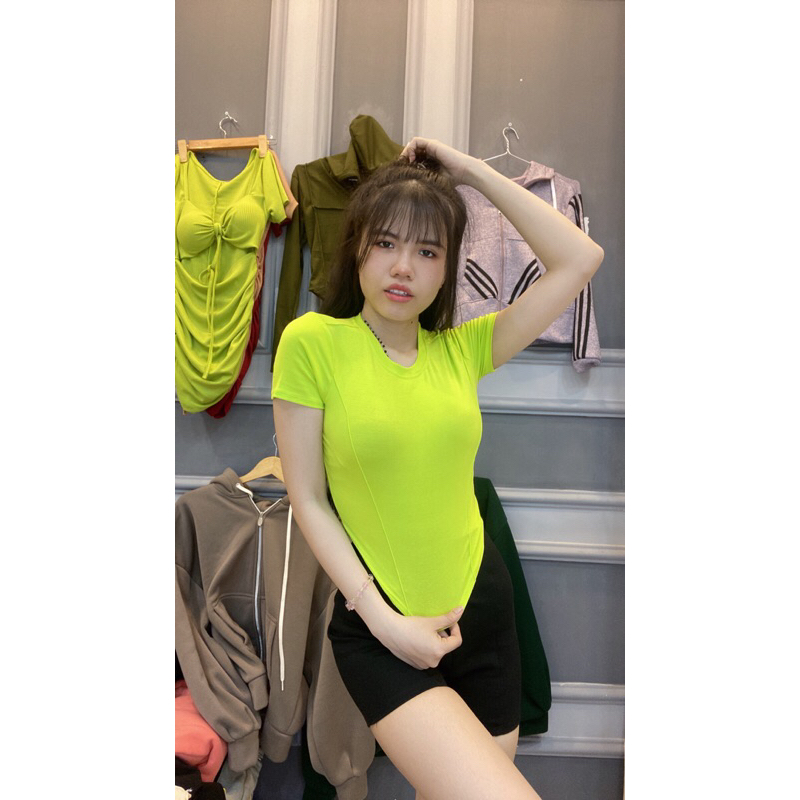 Áo Croptop Vạc Bầu Chạy 4 Gân Chát Borip Không Xù