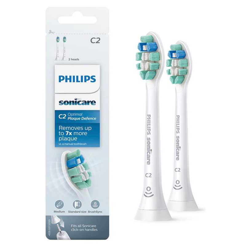 Đầu bàn chải làm sạch mảng bám chính hãng Philips sonicare C2 HX9022 /28 - Răng trắng tự nhiên