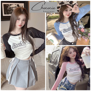 Áo thun croptop rút dây tay dài cổ tròn chất thun gân mềm mịn, áo croptop phong cách Ulzzang PSTUDIO