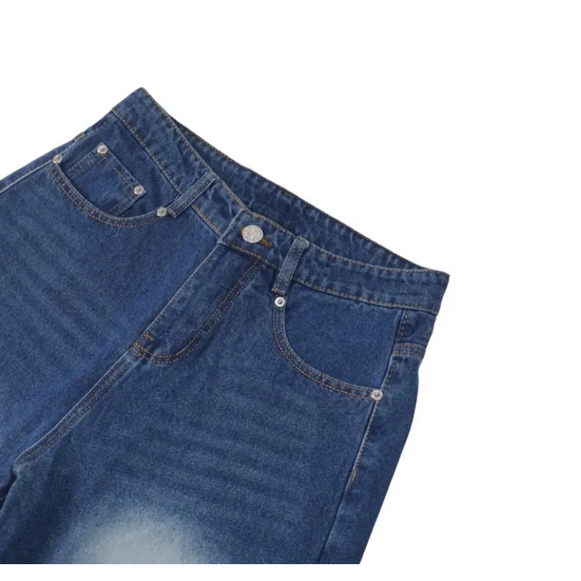 Quần Jean Ống Rộng Nam Nữ Unisex WASH Phủ Bạc Hàng Quảng Châu Cao Cấp | BigBuy360 - bigbuy360.vn