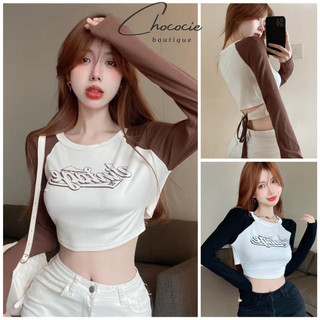 Áo croptop tay dài rút dày chất thun gân ôm body siêu đẹp, áo thun nữ tay dài phong cách ulzzang VINTAGE