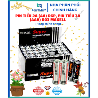   COMBO 1 CẶP  Pin Tiểu 2A  AA  R6P Pin tiểu 3A  AAA  R03 MAXELL hộp đen hộp đỏ  Hàng chính hãng công ty  