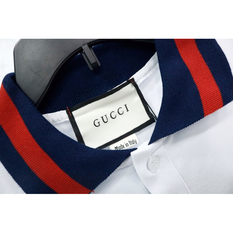 ÁO POLO GUCCI WEB STRIPE : Đen ,Trắng