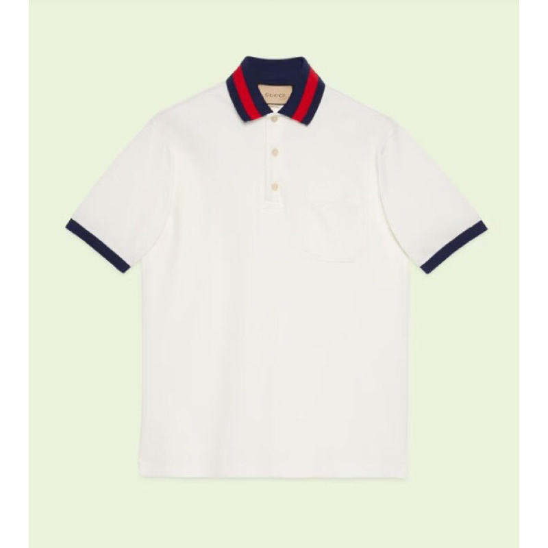 ÁO POLO GUCCI WEB STRIPE : Đen ,Trắng