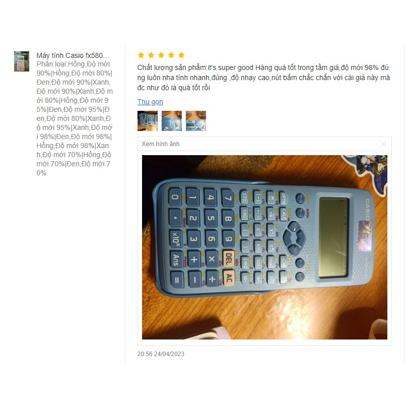 Máy tính CASIO 580VNX_2nd hand  | CASIO 580VNX CŨ CHÍNH HÃNG