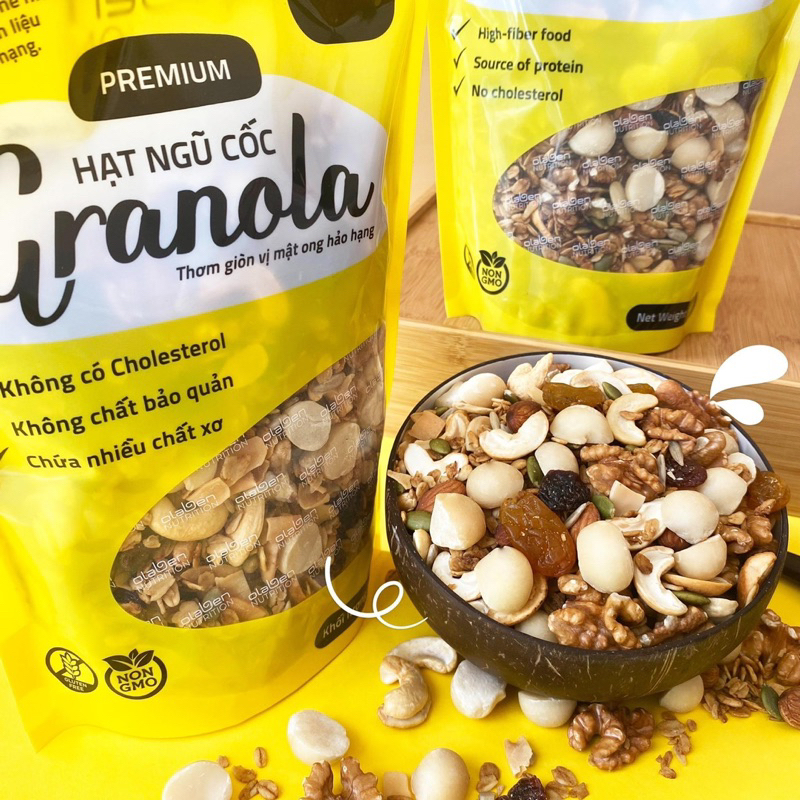 COMBO 2 TÚI Olaben Nutrition Hạt Granola Gói 500gam