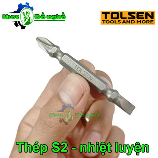 Mũi bắt vít 2 đầu cộng trừ tolsen 20361 – mũi vít ph2-sl5 có từ - kiot đồ nghề