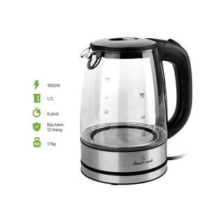 ẤM ĐUN SIÊU TỐC THUỶ TINH SMARTCOOK ISC-3859
